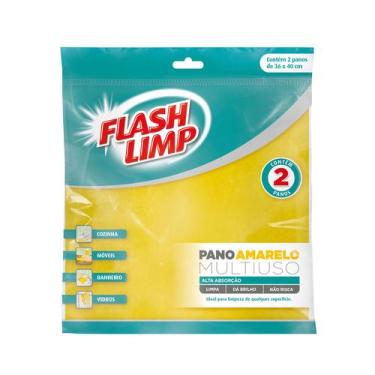 Imagem de Pano amarelo multiuso 2 peças flp 4540  - FLASH LIMP