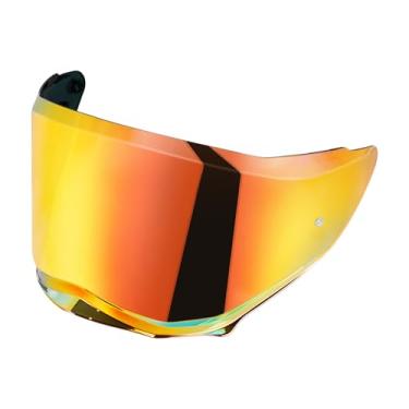 Imagem de JQF Gear Viseira de capacete para capacete Sedici Duale Mips Parlare para SEDICI Capacetes de carbono forjado escudo de substituição (cromado vermelho)