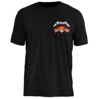 Imagem de Camiseta de Banda Metallica em Algodão Gola Redonda Manga Curta-Unissex