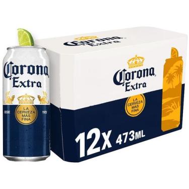 Imagem de Cerveja Corona Extra 12 Unidades Lata 473ml