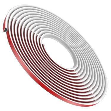 Imagem de ZJRDYYK Escondedor de cabo de parede, pista de cabos, hidráulico autoadesivo, capa de fio flexível para cabos na parede, capas de cabos para fios na parede, gerenciamento de cabos de pista branca (157