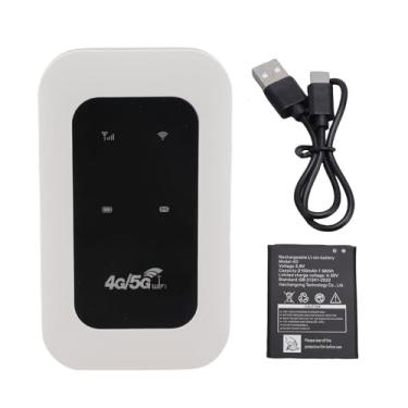 Imagem de RiToEasysports Hotspot WiFi Portátil, Roteador de 300mbps 4g 300mbps LTE CAT4 Dispositivo Móvel USB C 2100mAh Support Connect 10 Dispositivos para Camping de Viagens