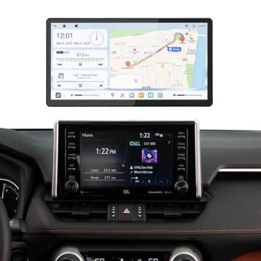 Imagem de Estéreo automotivo Android 13 de 13,2 polegadas para Toyota RAV4 2019-2022, com CarPlay sem fio e Android Auto, resolução 1920 × 932, tela sensível ao toque QLED, 4G + 64G, atualização de rádio de