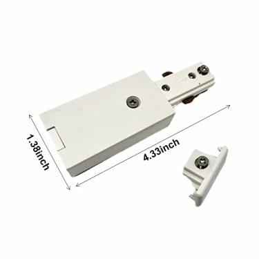 Imagem de Conector alimentador de trilho H tipo H circuito único 3-fio-1 iluminação de trilho H sistema de trilhos acessórios de iluminação branco