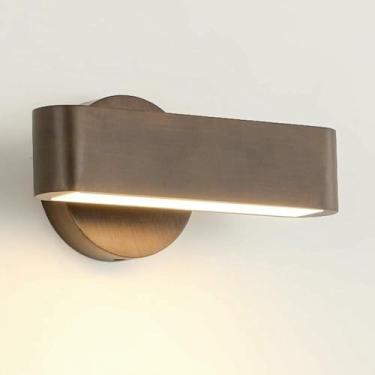 Imagem de Candeeiro de parede de 3 cores com escurecimento moderno arandela de madeira de borracha giratória com fio para iluminação para sala de estar