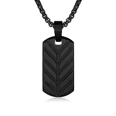 Imagem de WP WEPICK Colar de elos de corrente para homens, colar de aço inoxidável banhado a ouro 18 K, pingente de folha que não mancha, joias para homens e mulheres, 50 a 55 cm, Aço inoxidável, Sem Pedra