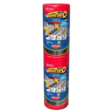Imagem de Fita de Manta Asfáltica AutoAdesiva Aluminizada 60cm x 10 Metros Drykofita - FVD60 - DRYKO