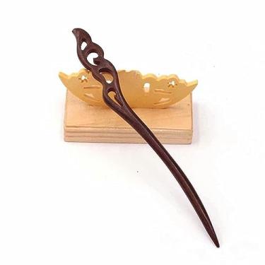 Imagem de Antiguidade Chinês Hanfu Cheongsam Bastão de Cabelo Clássico Vintage Sândalo Madeira Palitos de Cabelo Boutique Escultura Grampos de Cabelo