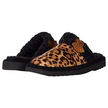 Imagem de ARIAT Pantufas femininas exóticas quentes e confortáveis para uso interno/externo com cabedal de couro de camurça genuíno, Cheetah, 36