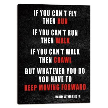 Imagem de Pôster Pyradecor Keep Moving Forward Motivational 30x40cm