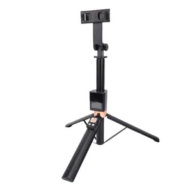 Imagem de ASHATA Tripé de 67 "Selfie Stick Com Tela de Selfie, Bluetooth 5.2 Tela Traseira da Câmera Traseira Espelhamento de tripé Extensível Com 360 Cabeça Rotativa, Controle Remoto