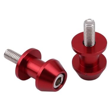 Imagem de Suporte de motocicleta de alumínio de 8 mm, bobinas de braço oscilante, parafuso deslizante, acessório de motocicleta (vermelho)