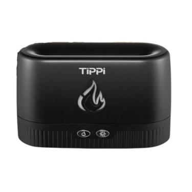 Imagem de Difusor de Chama Umidificador de Ambiente Purificador Aromático Elétrico Ultrassônico 3D Lareira Decorativa Névoa Chamas Fogo Realista Tippi