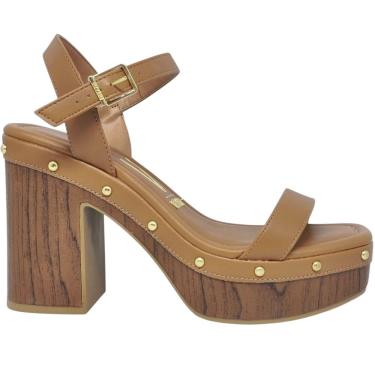 Imagem de Sandália Feminina Casual Dia a Dia Passeio Trabalho Salto Grosso Alto Conforto Vizzano...