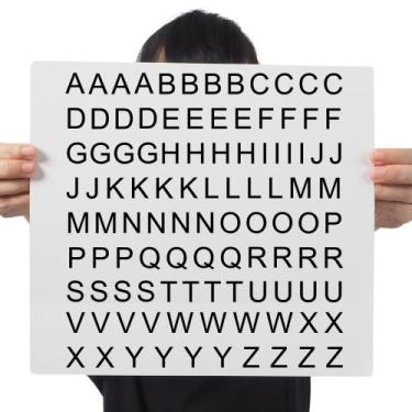 Imagem de Cartela Adesivos Letras Abecedário Alfabeto Completo DTF UV - Graviart