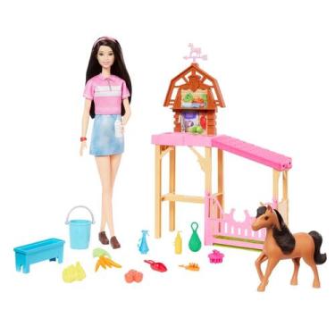 Imagem de Boneca barbie a grande perseguição a cavalos renee cuidado com cavalo 