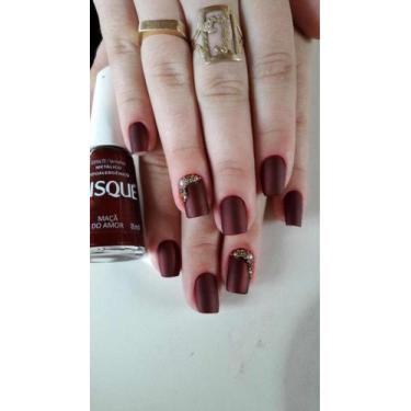 Imagem de Esmalte Risque Maçã Do Amor E Base Fosca Risque