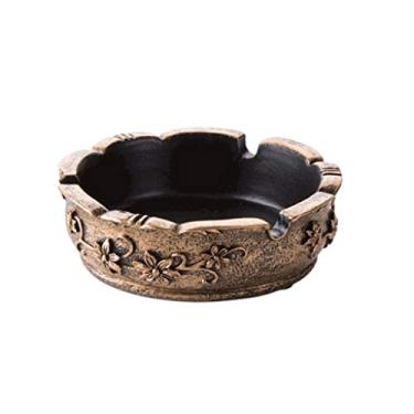Imagem de Cinzeiros para cigarros cinzeiro flor estilo vintage cinzeiro portátil anti-escaldante decoração de casa bandeja de cinzas para fumar (cor: A)
