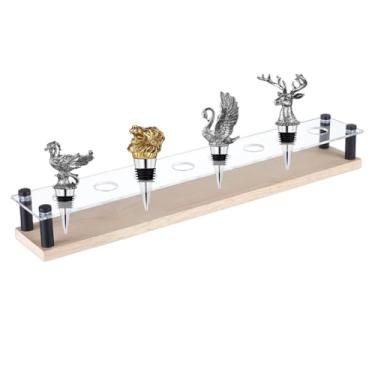 Imagem de BENECREAT Suporte de exibição de rolha, exibição de cortiça de uísque, expositor de rolha de cortiça Bourbon, suporte de rolha de bourbon para decoração de Natal, aniversário, presentes de Halloween