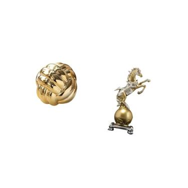 Imagem de Fenteer Escultura de Cerâmica com Bola de Lã Estética E Ornamento de Estatueta de Resina de Cavalo Moderno para Decoração de Mesa de Centro de de Sala