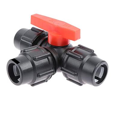 Imagem de Válvula tipo T, adaptador divisor de conector de mangueira, 1 válvula de tubo de conexão rápida de três vias útil, (preta, 32 mm)