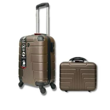 Imagem de Kit bordo 10kg 55x25x35 mala + frasqueira 20 polegadas - Trip , Cafe