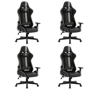 Imagem de Kit 4 Cadeiras Gamer Atlético Mineiro Cam 3318 Espresso Móveis
