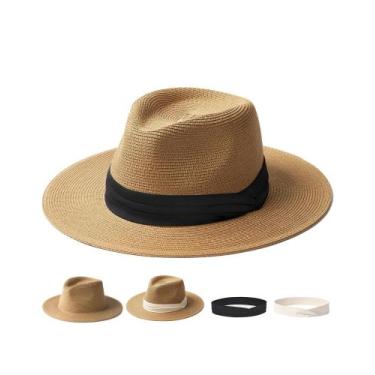 Imagem de Chapéu de sol FURTALK Panama para mulheres e homens Chapéu de praia de