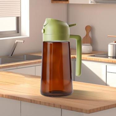 Imagem de Frasco de spray de óleo à prova de vazamento 470 ml Dispensador de névoa fina com alça para cozinhar, grelhar, saladas verdes