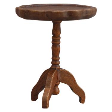 Imagem de Mesa de pedestal redonda para móveis de casa de bonecas em miniatura em escala 1:12