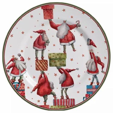 Imagem de Jogo de pratos raso father christmas alleanza c/6 unid 1lin