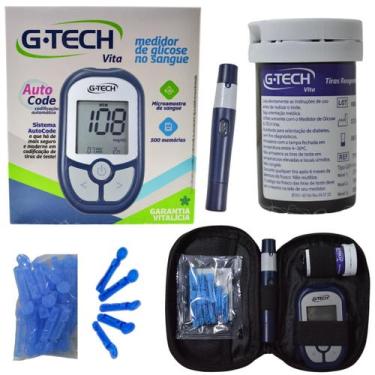 Imagem de Kit Gtech Vita Glicose 10 Tiras Reagentes 10 Lancetas