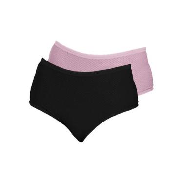 Imagem de Kit com 2 Calcinhas Alta Dilady 203203 Plus Size, Rosa, 50