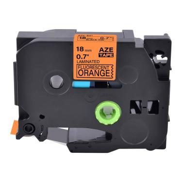 Imagem de Fita Compatível Rotulador TZe-B41 Laranja Fluorescente 18mm