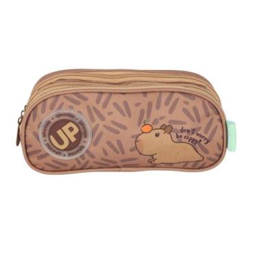 Imagem de Estojo Triplo Capivara Marrom UP4YOU ET49653UP Lançamento 2026