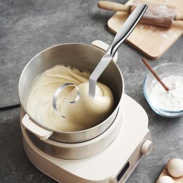 Imagem de Batedor de massa inoxidável de 25,4 cm para pão, batedor de pão sem costura, adequado para uso na cozinha para fazer massas, bolos, biscoitos, cozinhar, pizza
