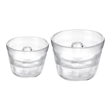 Imagem de DimyFew Pote de vidro para picles com tampa de peso, recipiente transparente para uso doméstico, ideal para fermentação de kimchi (beterraba, pepino e, 2 Peças .7.8cm 9.6cm