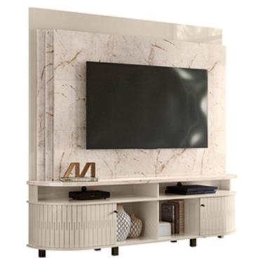Imagem de Estante Home Theater Daytona Calacata Off White – Madetec