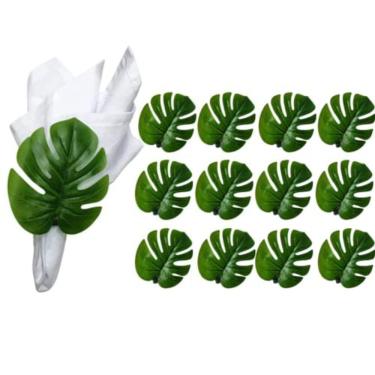 Imagem de Porta Guardanapo Set 12 Monstera Green Leaf Napkin