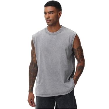 Imagem de Camiseta sem mangas masculina SnowElve cinza GG