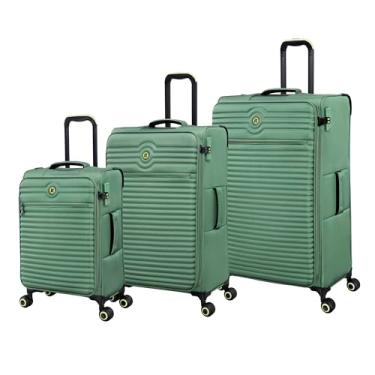 Imagem de It Luggage Circulator Conjunto de 3 peças Softside 8 rodas expansíveis com rodinhas, Cerca Viva Verde, Large, Circulator Conjunto de 3 peças Softside 8 rodas expansíveis com rodinhas