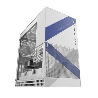 Imagem de Geometric Future M4 Lancelot mid/Mini Tower, E-ATX/ATX Gaming Case, vidro/aço de 1,2 mm, design de túnel de ar vertical, tipo C, radiador 360/240, suporte vertical GPU, GEO-M4-LAN (apenas capa para PC