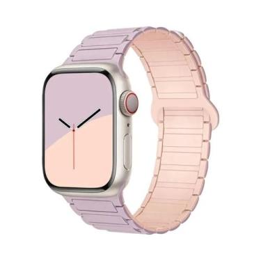 Imagem de Pulseira De Silicone Magnética Para Apple Watch De 40mm 44mm 45mm 49mm