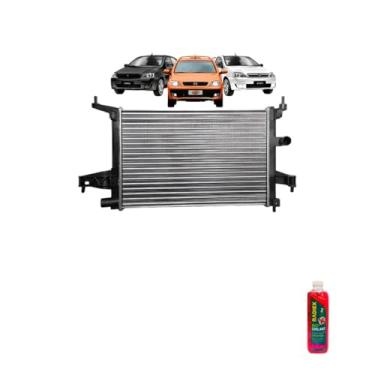 Imagem de Kit Radiador GM Corsa Classic 10>C/S Ar + Aditivo Radiador Radiex R1952 Rosa
