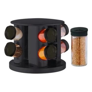Imagem de Porta Temperos E Condimentos Giratório Com 6 Potes De Vidro - Belovidr