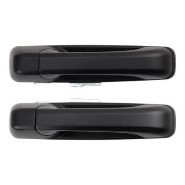 Imagem de TRQ Conjunto de maçanetas externas esquerda e direita lado do motorista compatível com Jeep Commander 2006-2010 2005-2010 Grand Cherokee