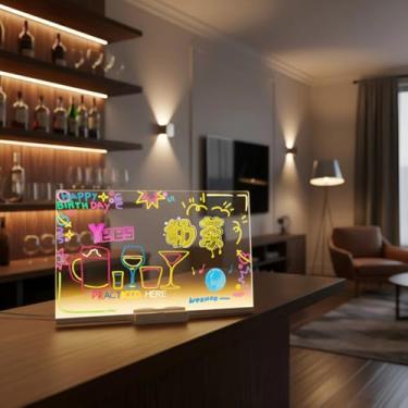 Imagem de Lousa Mágica Infantil Com LED Canetas Coloridas 30x20cm Diversão Criatividade E Aprendizado Em Um Só BrinquedoTransforme O Momento De Aprender E Desenhar Em Pura Magia