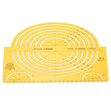 Imagem de Modelo de desenho de projeto arquitetônico Régua geométrica oca durável multifuncional para arquitetos Engenheiros Estudantes Material plástico Várias formas (4352)