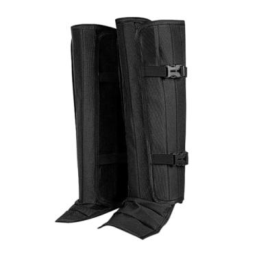 Imagem de harayaa Polainas de inverno para calçados, protetores de perna confortáveis ​​para botas de caminhada, camping, mochilão e atividades ao ar livre, Preto
