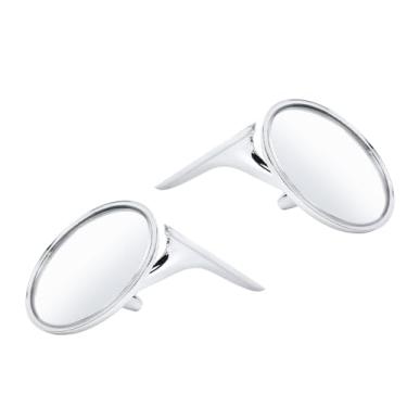 Imagem de SPYMINNPOO Espelhos Retrovisores Externos Redondos, Substituição de Espelho Asa de Metal Com Gravata Borboleta Com Design Ajustável 360 para Impala Corvair Biscayne Bel Air Nova 1963-1965